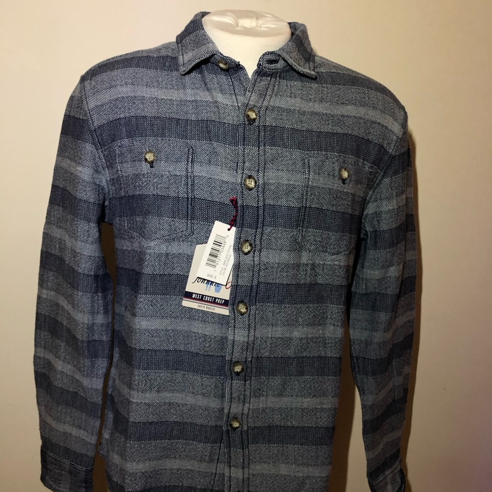 NWT Johnnie-O Teton Stripe Long Sleeve Button Down